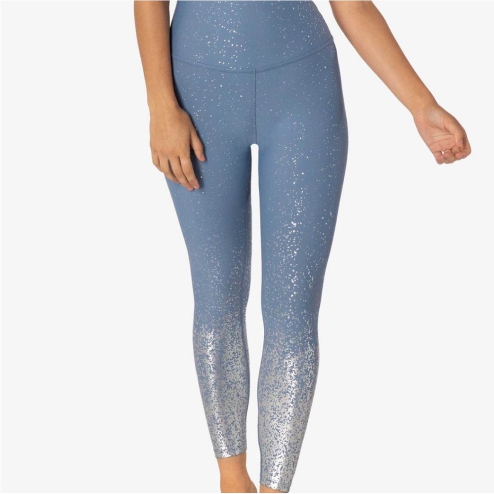 Beyond yoga blue/silver leggings